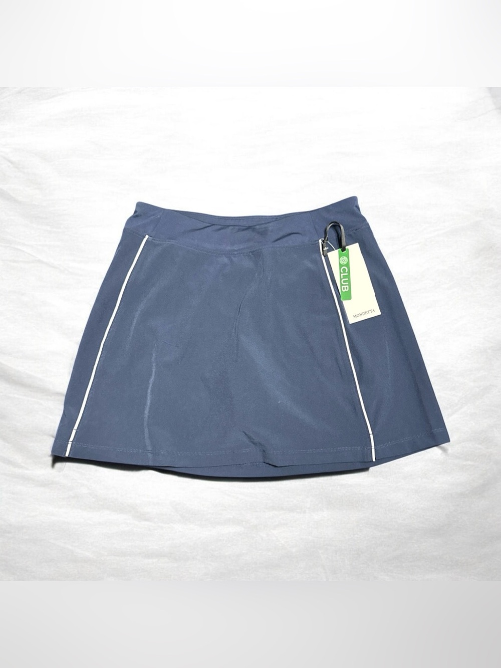 Mondetta Hit The  Court  Navy Athletic Skort with Inner Shorts and White Trim